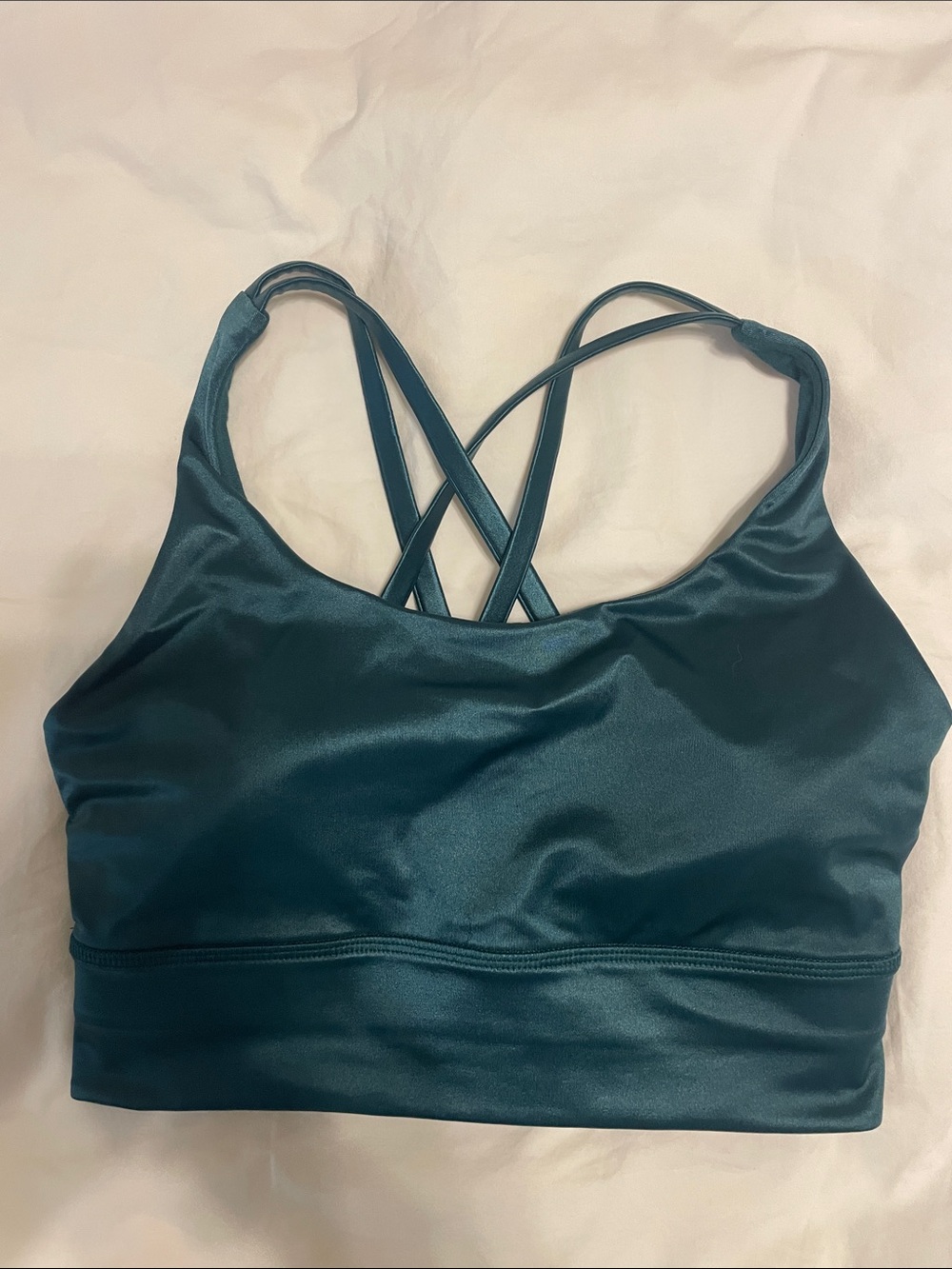 lululemon athletica Strappy Crisscross Sports Bra - Teal Green size 4